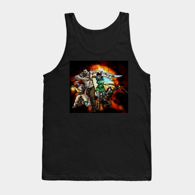 Fantasy Action Party Tank Top by Oswald's Oddities